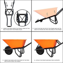 Load image into gallery viewer, Vaunt Heavy Duty 100Ltr Plastic Tray Reinforced Wheelbarrow