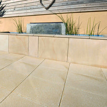 Load image into gallery viewer, Brett Paving Concrete 'Chaucer' Buff textured paving slabs