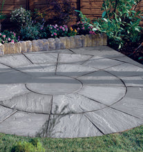 Load image into gallery viewer, Bradstone Natural Sandstone Circle in Silver Grey paving slabs – Riven – 22mm
