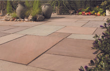 Load image into gallery viewer, Bradstone Blended Natural Sandstone Patio Pack in Imperial Green paving slabs