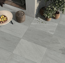 Load image into gallery viewer, New Bradstone Rock Porcelain Paving slabs Silver Grey