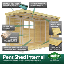 Load image into gallery viewer, Pent Shed 6ft x 8ft