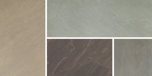 Load image into gallery viewer, Bradstone Blended Natural Sandstone Patio Pack in Imperial Green paving slabs
