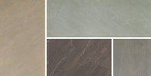 Load image into gallery viewer, Bradstone Blended Natural Sandstone Patio Pack in Imperial Green paving slabs