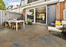 Load image into gallery viewer, Bradstone Rock Porcelain Paving slabs In Rustic Gold
