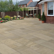 Load image into gallery viewer, Bradstone Rock Porcelain Paving slabs In Autumn Green
