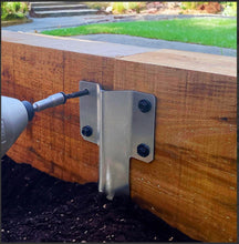 Load image into gallery viewer, Railway Sleeper Spike Bracket - Straight Edge 435 x 120 x 25mm Galvanised Steel
