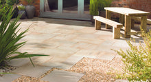 Load image into gallery viewer, Bradstone  Natural Sandstone Paving in Fossil Buff / Mint paving slabs
