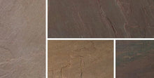 Load image into gallery viewer, Bradstone Blended Natural Sandstone Patio Pack in Burnt Umber paving slabs
