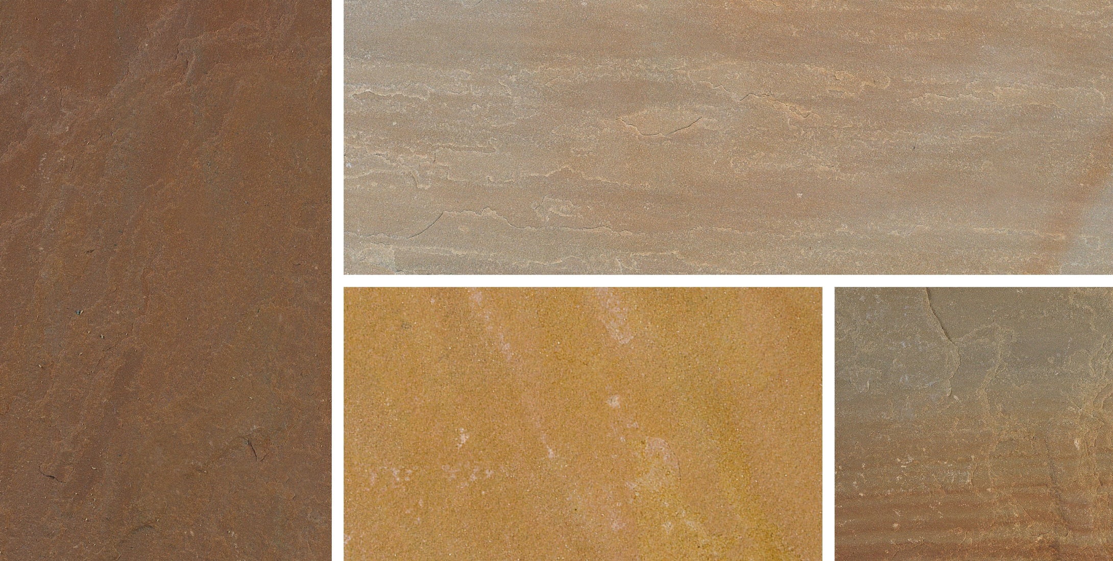 Bradstone  Natural Sandstone Paving  in Sunset Buff / Camel Dust paving slabs