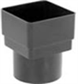 Load image into gallery viewer, Square-Round Downpipe Adaptor Black
